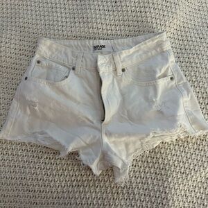 Garage Women's White Denim Shorts